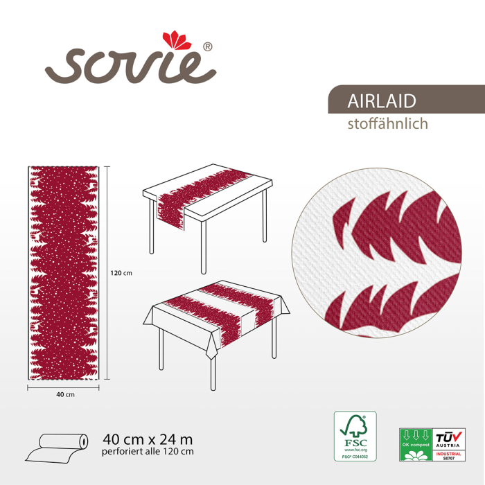 Traversa masa - Linclass Marvin (Rosu) 40 cm x 24 m / 1 buc [4]