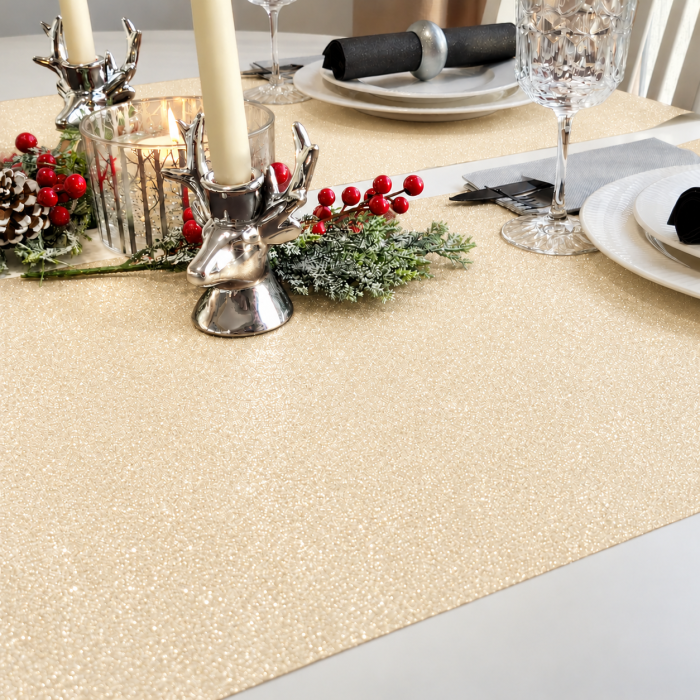 Traversa masa -Linclass Shine gold (auriu cu sclipici) / 40 cm x 24 m / 1 buc [3]