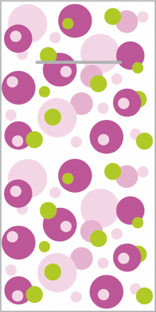 Servetele cu BUZUNAR pentru tacamuri, Linclass Bubbles (roz-verde) / 40 x 40 cm / 12 buc [2]