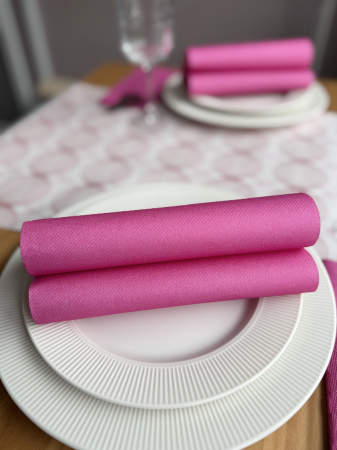 Servetele de masa festive Linclass - Candy Pink (Roz bonbon) / 40 x 40 cm / 20 buc [1]