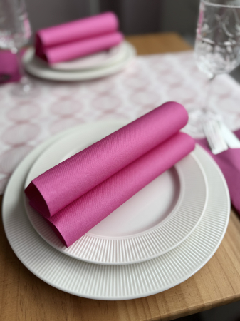 Servetele de masa festive Linclass - Candy Pink (Roz bonbon) / 40 x 40 cm / 20 buc [2]
