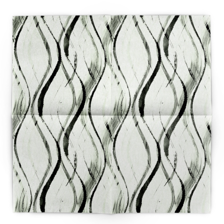 Servetele de masa festive Linclass - Albi (Verde salvie-negru) / 40 x 40 cm / 50 buc [4]
