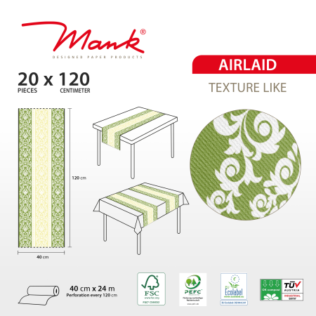 Traversa masa Linclass - Pascal (verde-crem) / 40 cm x 24 m / 1 rola [1]