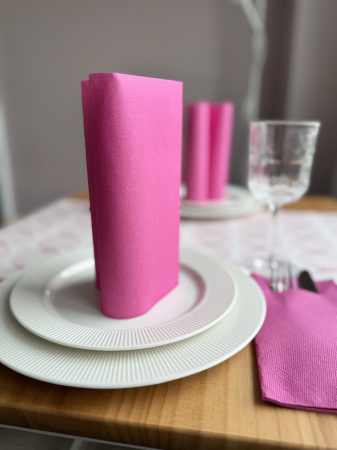 Servetele de masa festive Linclass - Candy Pink (Roz bonbon) / 40 x 40 cm / 20 buc [3]