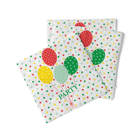 Set decorare masa petreceri, servetele si traversa de masa Party Balloons [2]