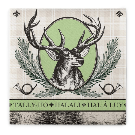 DECOR VERDE - Servetele de masa festive Linclass - Halali (model rustic) / 40 x 40 cm / 50 buc