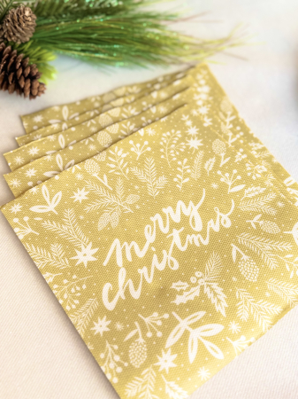 Servetele de masa festive pentru Craciun, Softpoint - Merry Christmas (auriu) / 38 x 38 cm / 20 buc [1]
