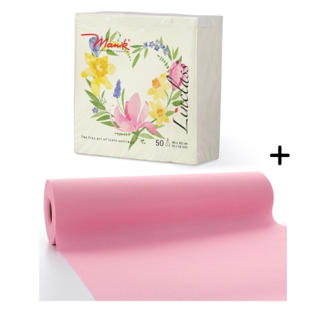 SETURI de masa - Set accesorii decorative masa festiva - servetele festive si traversa de masa Linclass Laura Pink