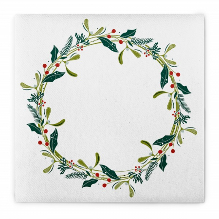 Servetele de masa festive Linclass pentru Revelion/Anul Nou Linclass - Isabell weiss / white / 40 x 40 cm / 50 buc [1]