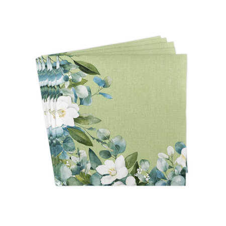 Servetele de masa festive Linclass - Maxime (Verde oliv-verde eucalipt) / 40 x 40 cm / 50 buc [3]