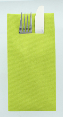 Linclass, HIGH QUALITY - Servetele cu BUZUNAR pentru tacamuri - Linclass Verde Kiwi / 40 x 40 cm / 75 buc