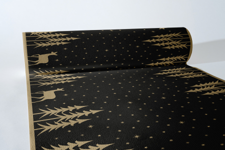 Traversa masa, Linclass - Liane (negru- auriu) / 40 cm × 24 m / 1 rola [2]
