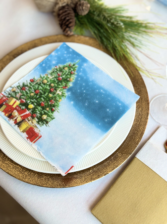 Servetele de masa festive pentru Craciun, Softpoint - Christmas Tree Joy / 38 x 38 cm / 20 buc [1]