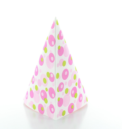 Servetele de masa festive Linclass - Bubbles (roz-verde) / 40 x 40 cm / 12 buc [5]