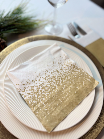 Servetele de masa, 3 straturi, Tissue - Claboussa gold, 33 x 33 cm, 20 buc [3]
