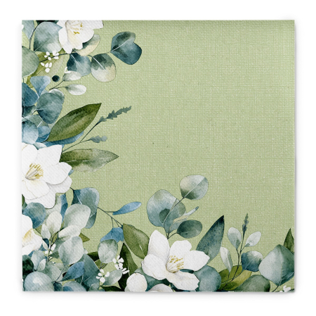 Servetele festive - FLORI - Servetele de masa festive Linclass - Maxime (Verde oliv-verde eucalipt) / 40 x 40 cm / 50 buc