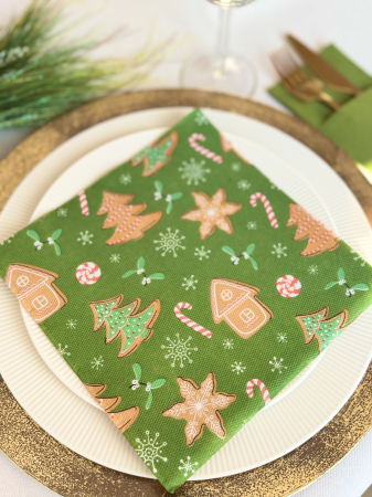 Produse - Servetele de masa festive pentru Craciun, Softpoint - Gingerbread / 38 x 38 cm / 20 buc
