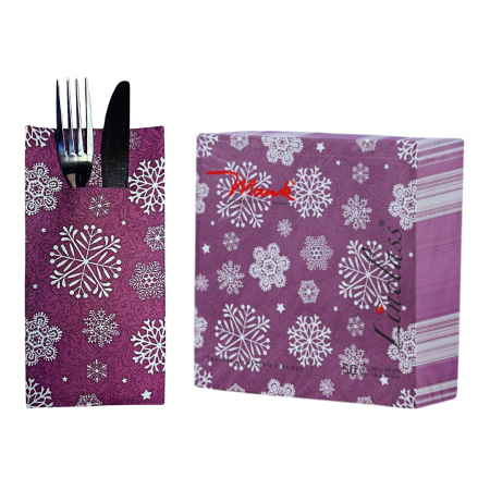 DECOR IARNA - Set accesorii decorative masa festiva - servetele festive si servetele pentru tacamuri - Linclass Steven Beere