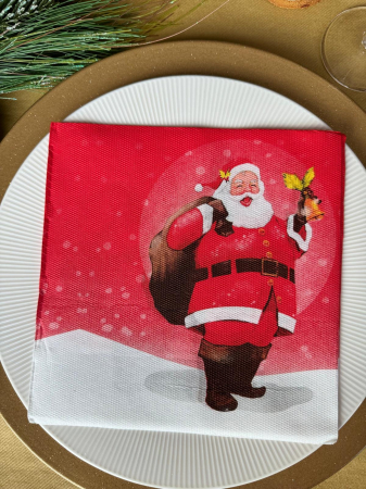 DECOR CRACIUN & REVELION - Servetele de masa festive Softpoint pentru Craciun - Santa / 40 x 40 cm / 20 buc
