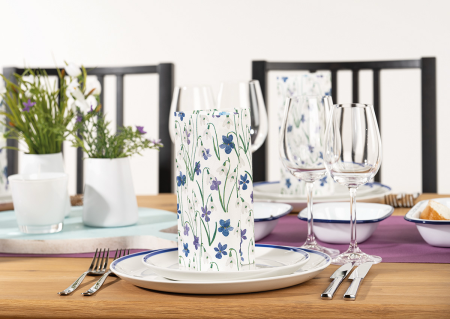 Servetele de masa, 3 straturi, Tissue - Nelia (ghiocei) / 40 x 40 cm / 100 buc [1]