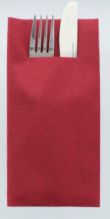 1 + 1 GRATIS - BAX Servetele cu BUZUNAR pentru tacamuri - Linclass Bordeaux (Bordo) / 40 x 40 cm / 900 buc