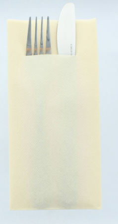 1 + 1 GRATIS - BAX Servetele cu BUZUNAR pentru tacamuri - Linclass Light - Creme (Crem) / 40 x 40 cm / 900 buc - Mank