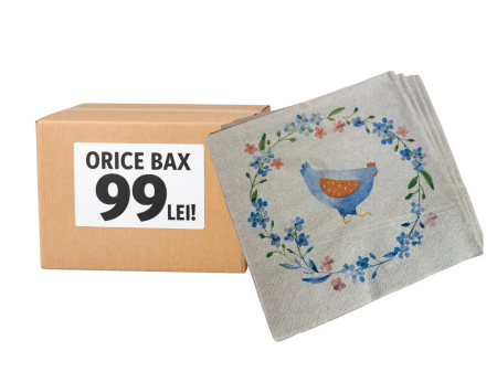 LICHIDARI STOC - ORICE BAX - 99 LEI - Bax Servetele de masa 2 straturi, Tissue Reciclat - model Gainusa 33 x 33 cm / 3300 buc