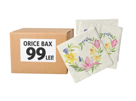 Orice bax - 99 lei  / Servetele festive - Bax Servetele de masa, 3 straturi, Tissue - Laura / 33 x 33 cm / 1600 buc
