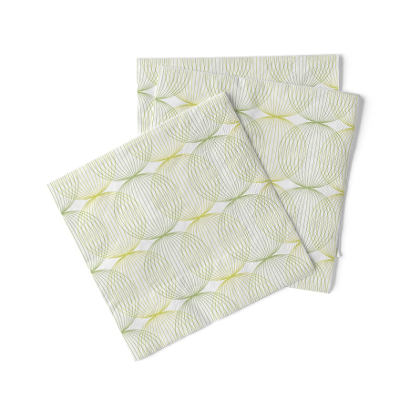 Bax Servetele de masa 3 straturi, Tissue - Ludo (imprimeu verde lime - verde oliv) / 40 x 40 cm / 1200 buc [1]