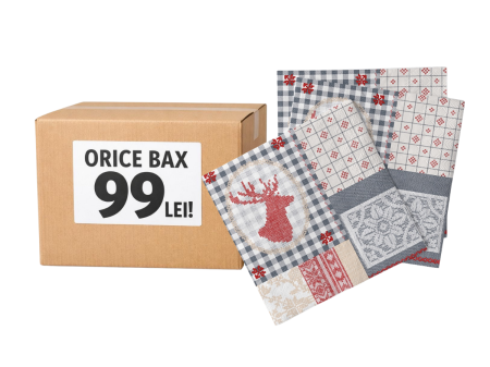 LICHIDARI STOC - ORICE BAX - 99 LEI - Bax Servetele de masa, 3 straturi, Tissue - Luke (model rustic de iarna) / 40 x 40 cm / 1600 buc