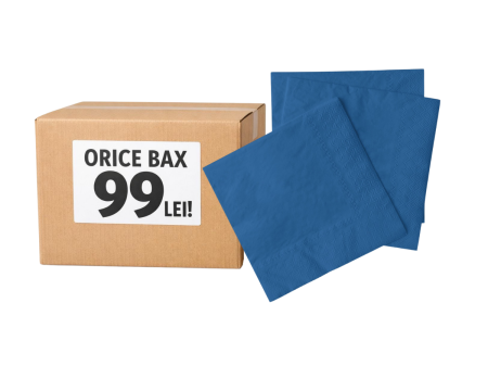 LICHIDARI STOC - ORICE BAX - 99 LEI - Bax Servetele de masa 3 straturi, Tissue - ROYAL BLAU (albastru regal) / 33X33 cm / 2400 buc