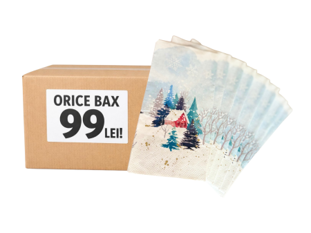 LICHIDARI STOC - ORICE BAX - 99 LEI - Bax Servetele de masa, 3 straturi, Tissue - Winter Harmony, 33 x 33 cm, pliate 1/8, /4000 buc