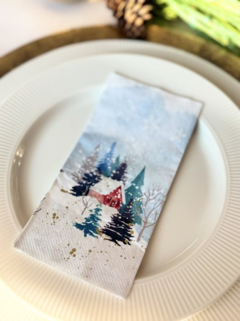 Bax  Servetele de masa, 3 straturi, Tissue - Winter Harmony, 33 x 33 cm, pliate 1/8, 800 buc [3]