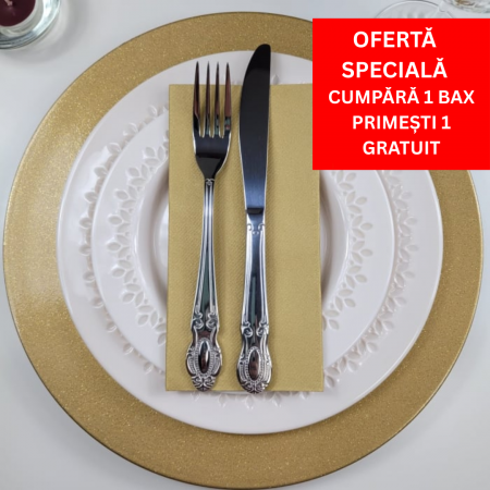 BAX Servetele Linclass ultra calitative, aurii, 40x40 cm, pliate 1/8, 864 buc