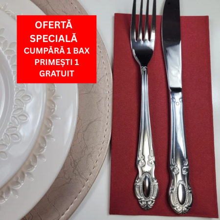 BAX Servetele Linclass ultra calitative, bordo/ visinii, 40x40 cm, pliate 1/8, 864 buc