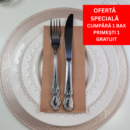 BAX Servetele Linclass ultra calitative, bronz, 40x40 cm, pliate 1/8, 864 buc