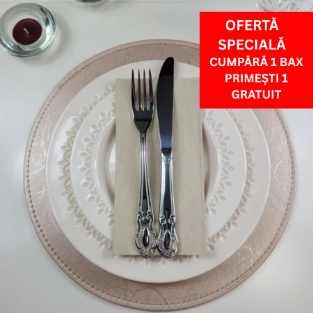 BAX Servetele Linclass ultra calitative, pebble stone (bej pal), 40x40 cm, pliate 1/8, 864 buc