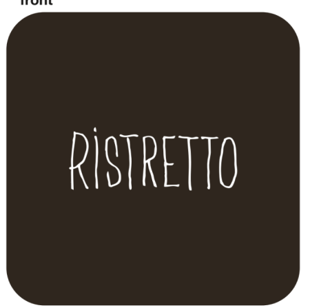Produse - Beer mats made of felt board "RISTRETTO" / 93 x 93 x 20 mm / 100 buc