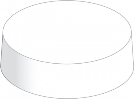 Capace pentru pahare, din carton mat / albe / 65 mm / 200 buc [5]