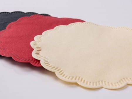 Coastere/suporturi din hartie Tissue pentru pahare sau cesti / albe / diametru 9 cm / 250 buc [1]