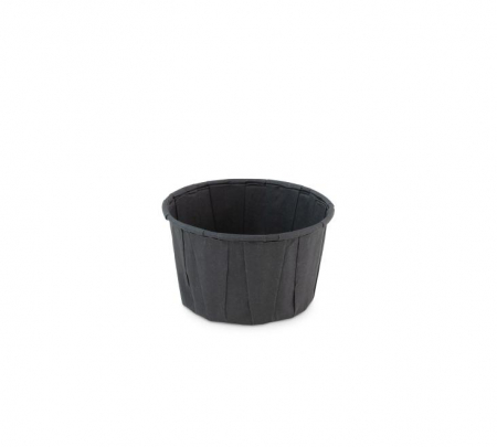 VESELA PREMIUM UNICA FOLOSINTA - Cupe negre din hartie (FSC®), rotunde, 120 ml, ø70 x h43mm, 100 buc