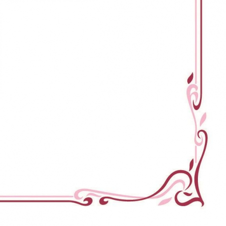 Servetele de masa festive Linclass - Colour Line (albe, contur bordeaux-roz) / 40 x 40 cm / 50 buc [1]