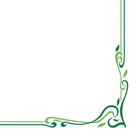 Servetele de masa festive Linclass Colour Line (albe, contur verde) / 40 x 40 cm / 50 buc [4]