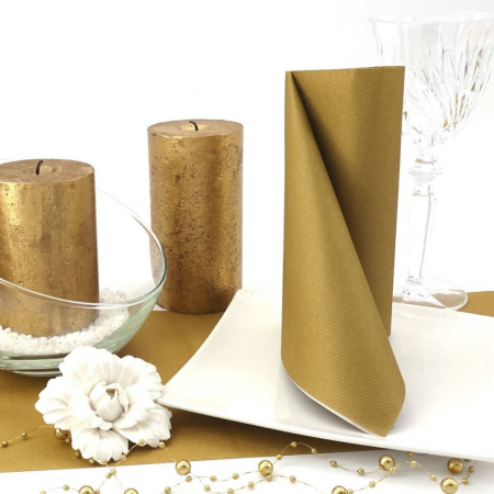Servetele de masa FESTIVE - Servetele de masa festive Linclass - Gold (auriu) / 40 x 40 cm / 50 buc