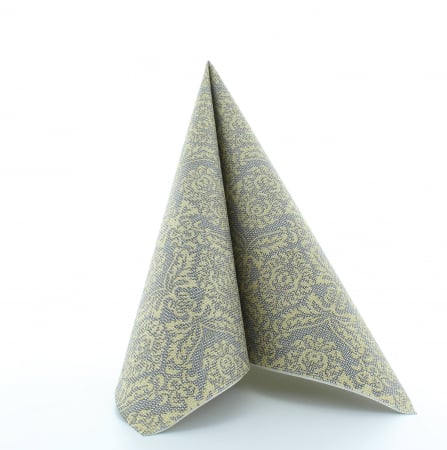 Servetele festive - TOAMNA - Servetele de masa festive Linclass - Kiyan (negru-auriu) / 40 x 40 cm / 50 buc