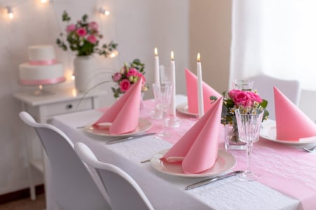 Servetele de masa festive Linclass Light - Pink (Roz) / 40 x 40 cm / 50 buc [3]