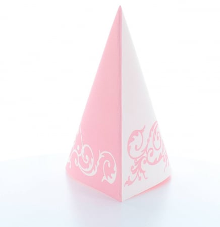 Servetele de masa festive Linclass - Pomp (Roz-Alb) / 40 x 40 cm / 50 buc [6]