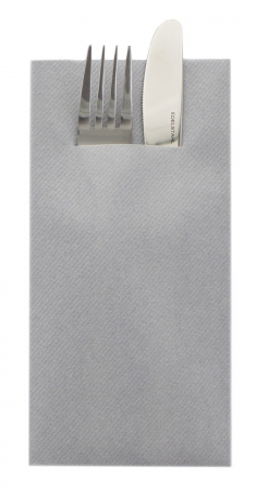 Linclass, HIGH QUALITY - Servetele pentru tacamuri Linclass - Gri / 40 x 40 cm / 75 buc