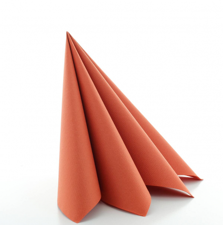 DECOR BOTEZ - Servetele de masa festive Linclass Terracotta (Caramiziu) / 40 x 40 cm / 50 buc