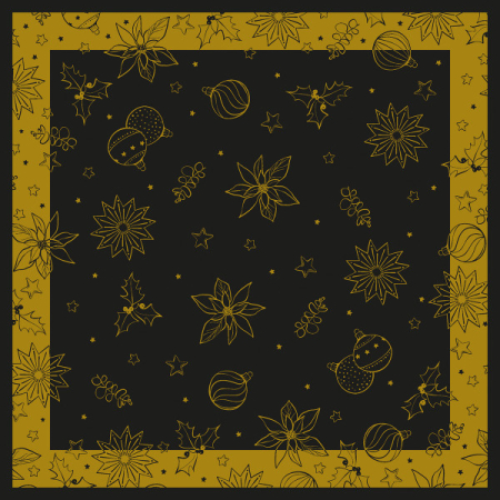 Fete de masa pentru Craciun - La comanda - 
Fata de masa de Craciun Linclass - Milan schwarz / black / 80 × 80 cm / 20 buc